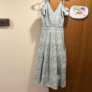 Topshop sea foam green  Eyelet Dress